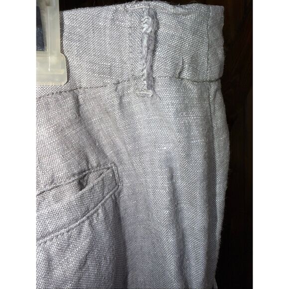 Garnet Hill Linen Wide Leg Trouser Pants - Picture 7 of 7